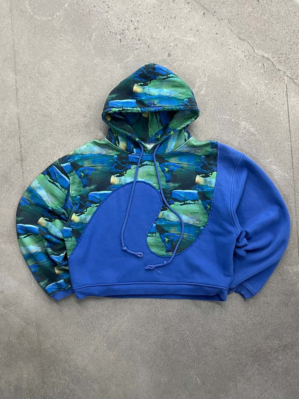 ERL Paneled Swirl Hoodie - L